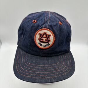 VTG Snap-a-tab Auburn Tigers NCAA Denim Hat Cap Adjustable Snapback College USA